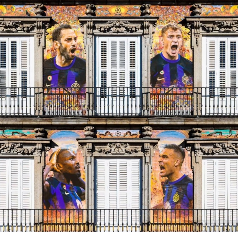 国米发布欧冠客场挑战马竞海报 阿根廷国脚劳塔罗马丁内斯等多名球星出镜